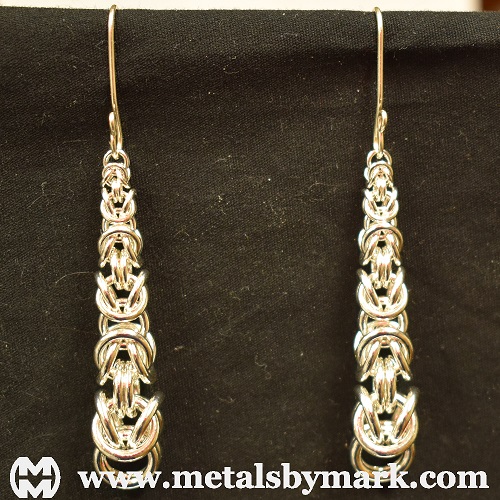 Byzantine Earrings 0.999 Fine Silver Sterling