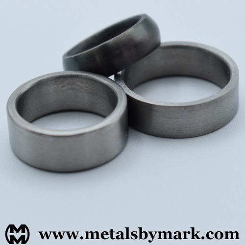 flat profile wedding band engagement ring