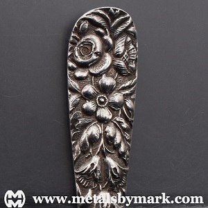 Unknown Flowers spoon utensil fork silverware keychain keyring