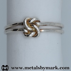 dual double overhand knot ring