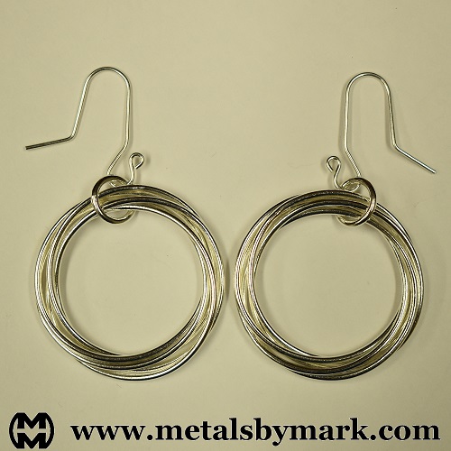 Interlocked 5-ring chainmaille chainmail earrings