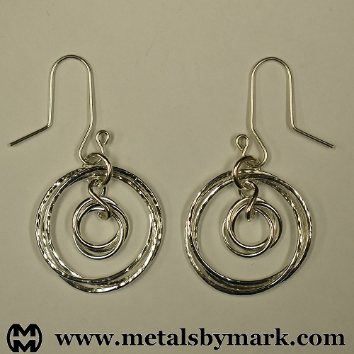 Interlocked custom chainmaille chainmail earrings