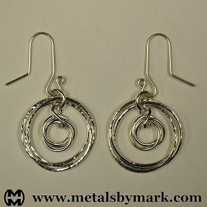 Interlocked custom chainmaille chainmail earrings