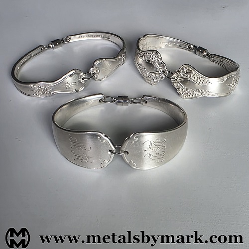 silverplated spoon utensil fork silverware bracelet cuff bangle