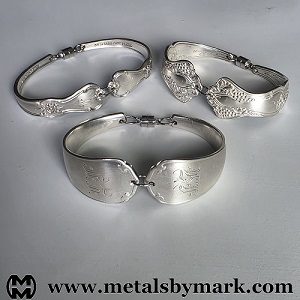 silverplated spoon utensil fork silverware bracelet cuff bangle